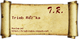 Trieb Réka névjegykártya
